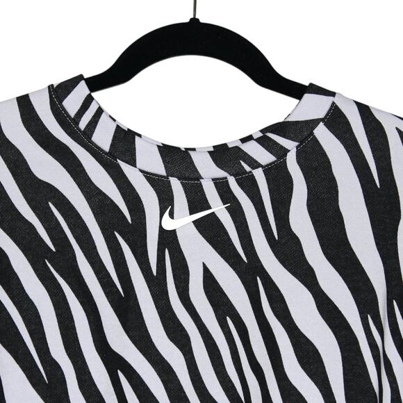 Nike Sportswear Icon Clash Women's Crew Sweatshirt Purple Black Zebra Print NWT - Picture 7 of 10